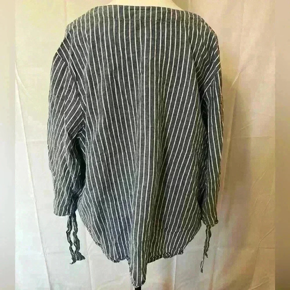Cato Est. 1943 Women's Blue‎ & White Striped Button-Front Blouse - Size 22/24W - Picture 2 of 5